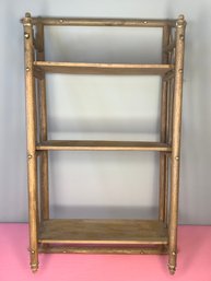 Wooden Three-Tiered Display Wall Shelf