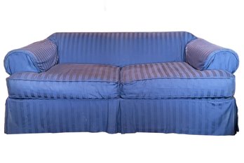 A Fine Quality Slip Covered Rolled Arm Sofa From The Central Park Collection By Bloomingdales