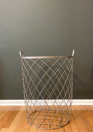 Bronze Tone Wide Spread Wire Basket With 2 Handles