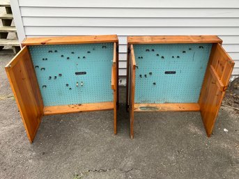 Pair Of Old Stanley Tool Cabinets