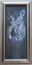 A Large Zebra Lithograph By Ruane Mannin