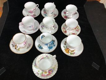 Mixed Tea Cups And Saucers