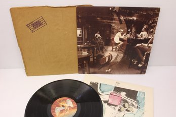 Led Zeppelin Through The Out Door Album On Swan Song Record With Outer Paper Sleeve