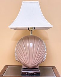 A Vintage Shell Form Ceramic Accent Lamp