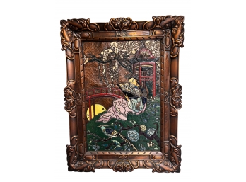 Chinoiserie Enamel Painting On Cooper - A. Gilles Artist