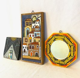 Trio Of Artisan Handcrafted Wall Hangings