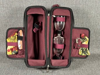 Wine Tote With Glasses, Corkscrew & Napkins By Picnic Time