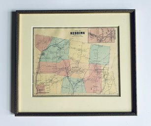 Framed Map Of Redding CT