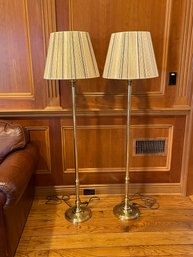 Pair Of Brass Floor Lamps