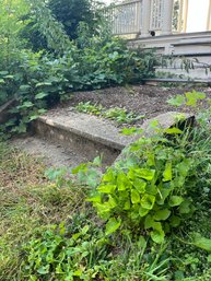 A Set Of Cast Stone Garden Stairs