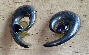 Lovely Amethyst Sterling Earrings