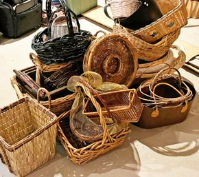 A Huge Collection Of Baskets - Large And Small