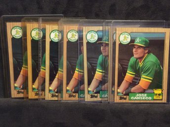 (7) 1987 Topps Jose Canseco Rookie Cards - K