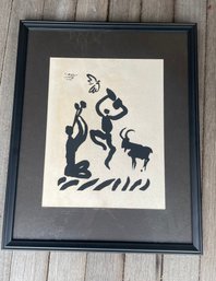 1959 Picasso Lithograph . Goat Herder , Dancers Flute And Tambourine.