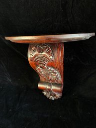 Great Carved Wood Wall Console Shelf Pedestal