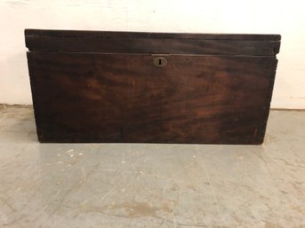 Hinged Lidded Wooden Storage Chest
