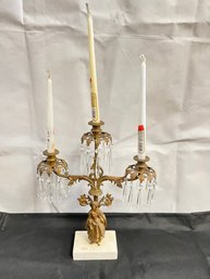 Gilded Spelter Metal Candelabra