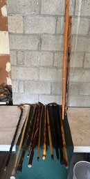 Large Grouping Of Collectible Wooden Canes
