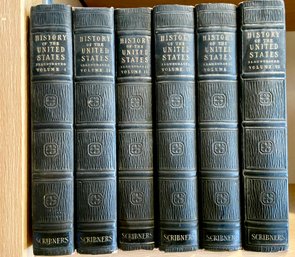 Six 1928 Leather Bound Volumes 'History Of The United States' By Benjamin Andrews