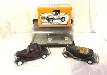 New In Box Gulf Ford Pickup Truck 1:24 Scale & 3 Cars Collection