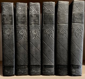 Six Volumes Leather Bound 'The SS Van Dine Detective Library' 1928