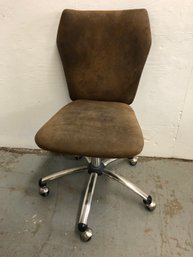Stainless Steel Upholstered Rolling Office Chair