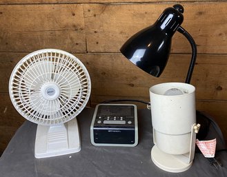 Lights, Fan And Alarm Clock Radio