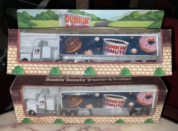 2 New Dunkin Donuts Collector Trucks