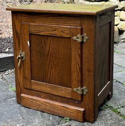 A Late 19th Century  Oak Countertop Icebox