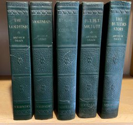 Five Volumes Leather Bound By Arthur Train Circa 1928