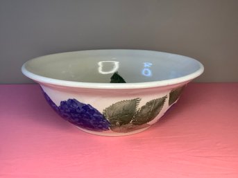 Large Chatham Pottery Blue Hydrangea Bowl