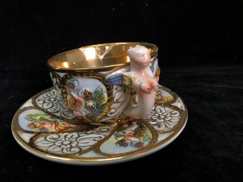 Capodimonte Bernini Tea Cup And Saucer Made In Italy
