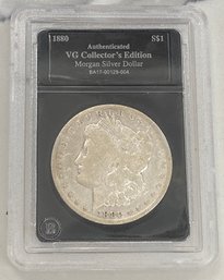 Authenticated VG Collector's Edition Morgan Silver Dollar 1880