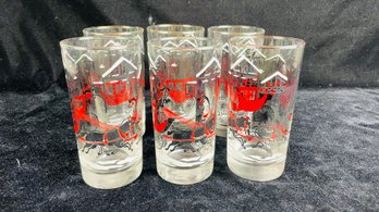 Vintage Libbey Stagecoach Glasses