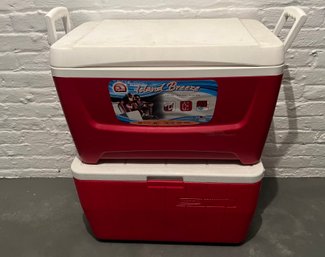 Pair Of Handled Coolers - Igloo And Colman - Get Summer Ready!