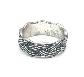 Beautiful Marcasite Braided Ring, Size 7