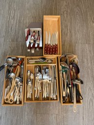 Kitchen Utensil Lot - Includes Lenox Flatware And Henckels Knife Set