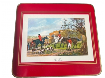 Set Of 12 Pimpernel Inspired Placemats With Fox Hunt Scene