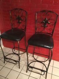 Metal Bar Stools With Foot Rest #1