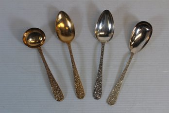 Antique Lot Of Four Heavy Kirk & Son Sterling Silver Spoons - 9.64 Oz.