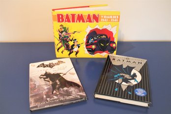 Three Hardcover Batman Books W/ Jackets - The Dailies 1943-1946, Arkham City, Batman Archives Vol. 1