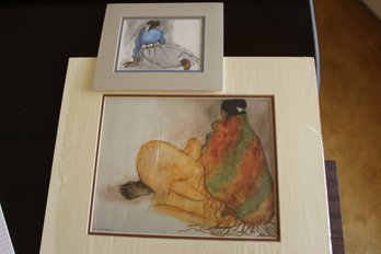 Southwest Art - RC Gorman Prints And  2 Paintings On Canvas Etc