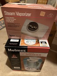 Warm Mist Holmes 3 Gallon Humidifier - NEW IN BOX  & Kaz Steam Vaporizer 1.2 Gal.