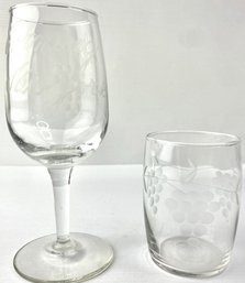 Etched Glasses - Stemmed And Juice (2)