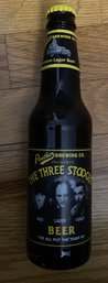 Vintage Three Stooges Panther Beer Bottle Empty With Curly's Face On Bottle Cap From 1998