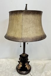 A Classic Table Lamp With Shade