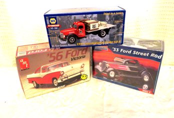 2 Ford Cars 1933, 1956 & 1949 International  Truck Models New In Box