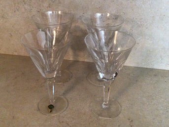 Waterford Large Wine Glasses Set Of 4 Lot #2