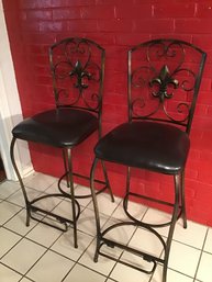 Metal Bar Stools With Foot Rest #2