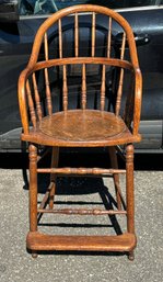 Antique Oak Telephone Operator Stool Chair